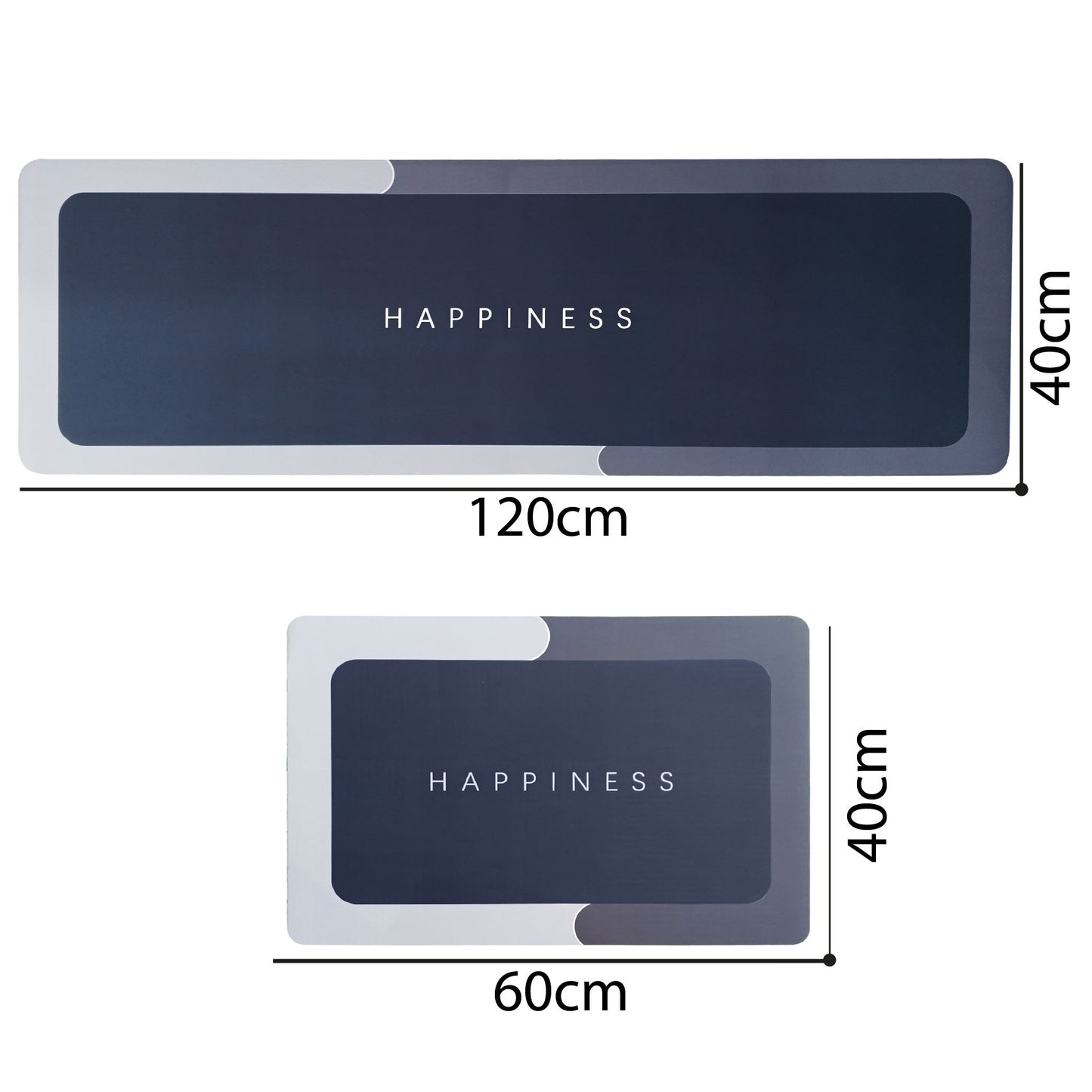 COMBO TAPETE ANTIDESLIZANTE ABSORBENTE COCINA  120x40 cm Y BAÑO 60x40 cm