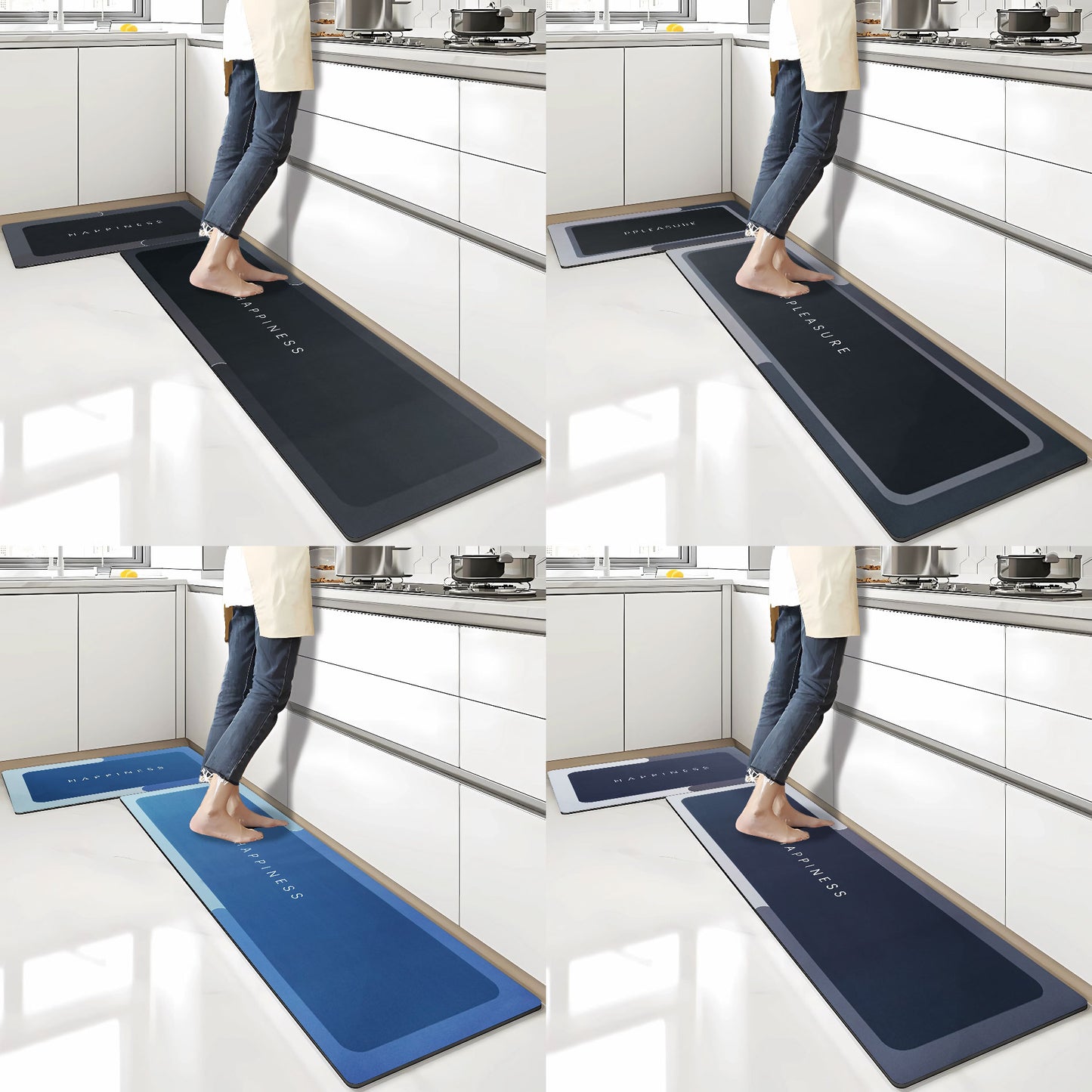 COMBO TAPETE ANTIDESLIZANTE ABSORBENTE COCINA  120x40 cm Y BAÑO 60x40 cm