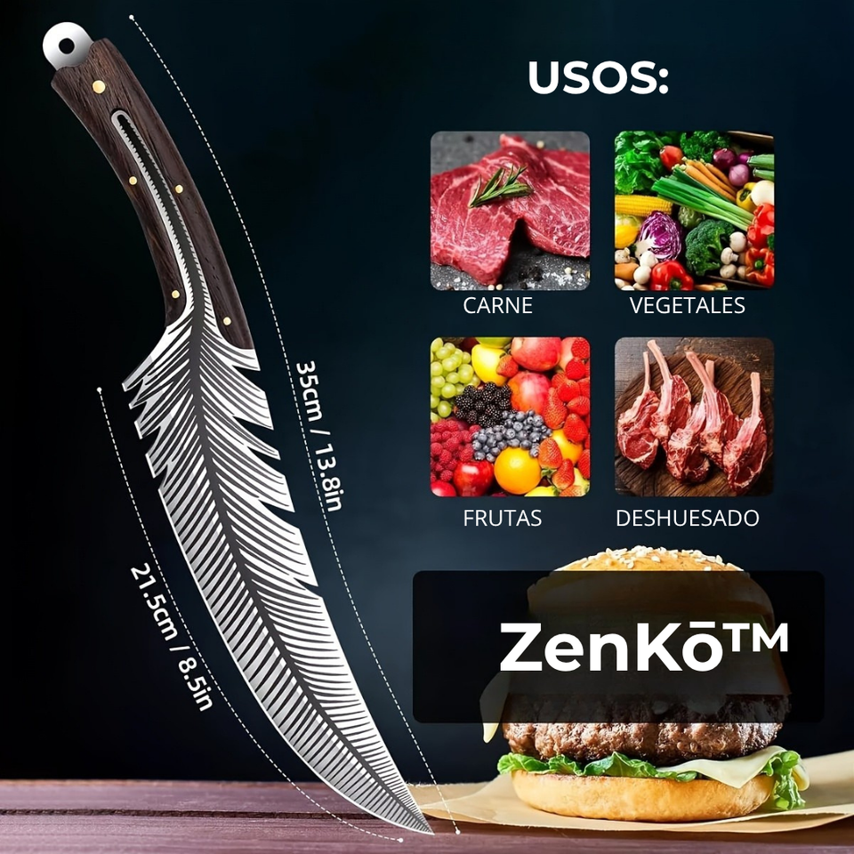 ZenKō™ - Cuchillo Japonés Pluma Ultra Afilado