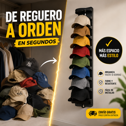 CapRack™ | Organiza Tus Gorras y Libera Espacio en Segundos