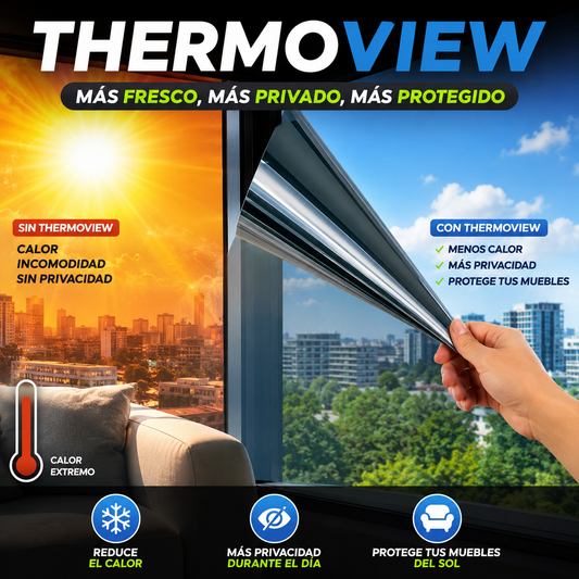 Thermoview™ 60 x 100 cm| Disfruta una casa más fresca, privada y protegida en minutos.