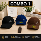 COMBO VÉLEZ PREMIUM | 3 Gorras + Llavero Oficial GRATIS