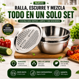 ChefPro Bowl 3 en 1™ Lava, Escurre y Ralla sin Desorden
