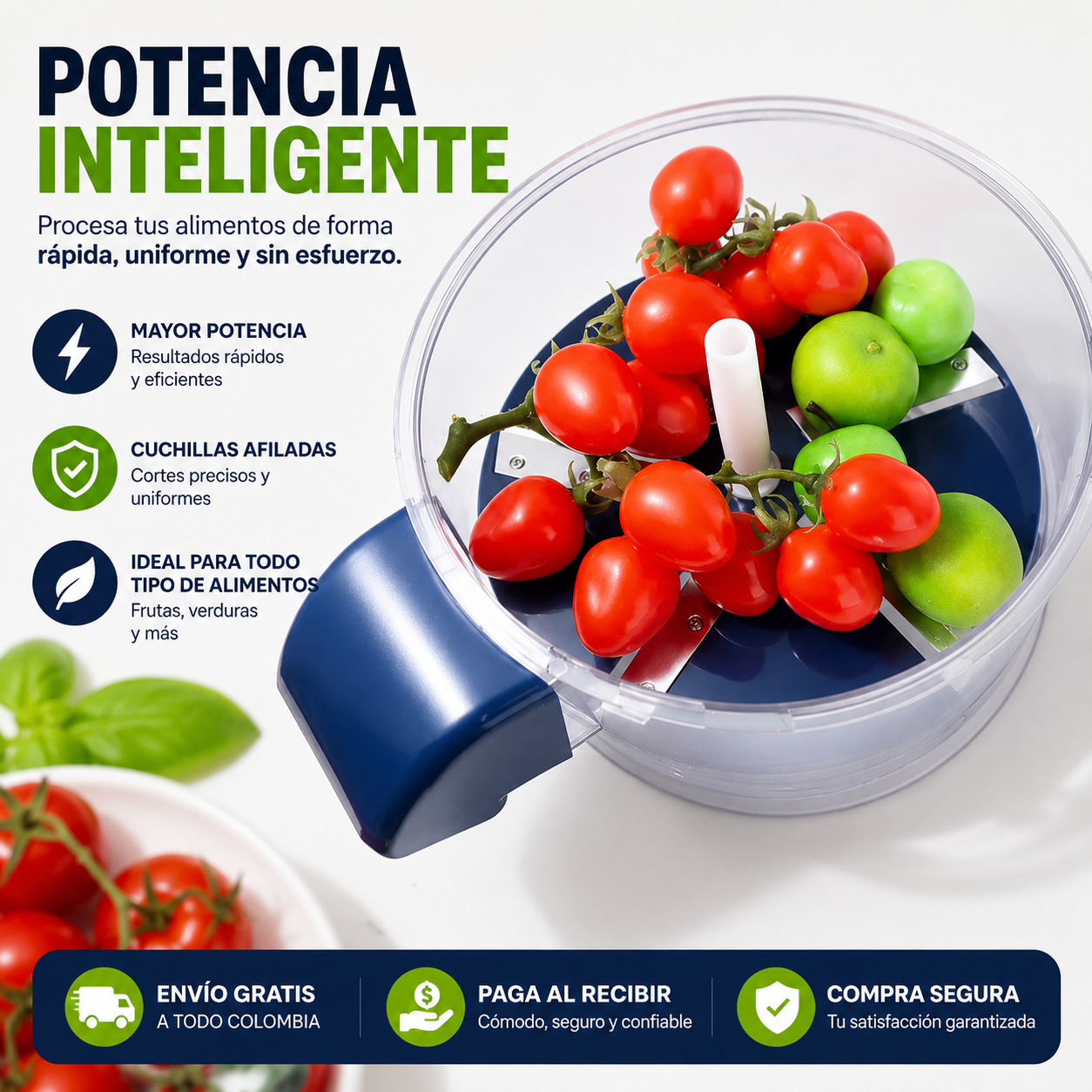 Pelador Eléctrico Inteligente para Frutas y Verduras