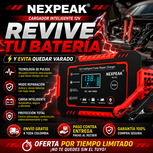 NexPeak™ 🔋 Revive y Recupera Tu Batería al Instante