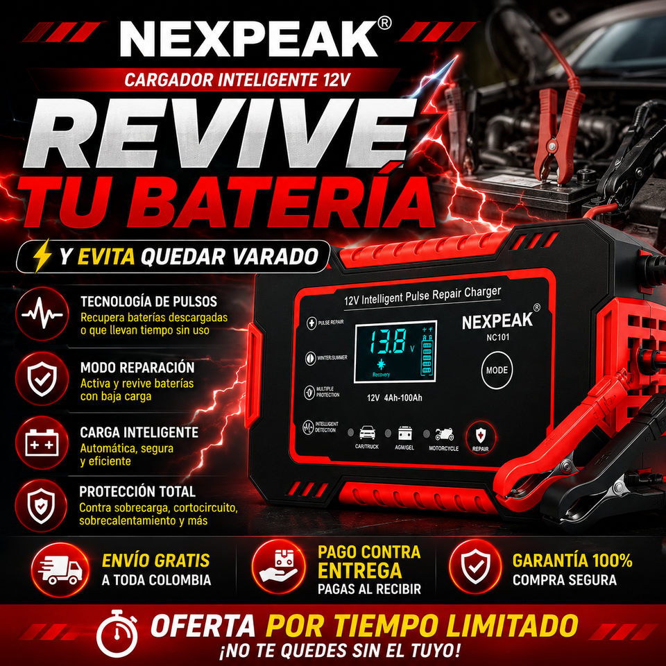 NexPeak™ 🔋 Revive y Recupera Tu Batería al Instante