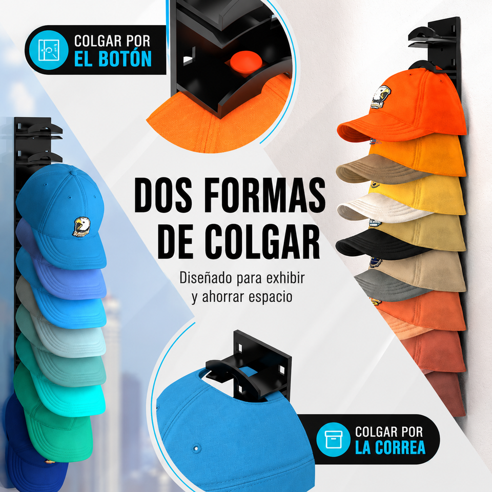 CapRack™ | Organiza Tus Gorras y Libera Espacio en Segundos