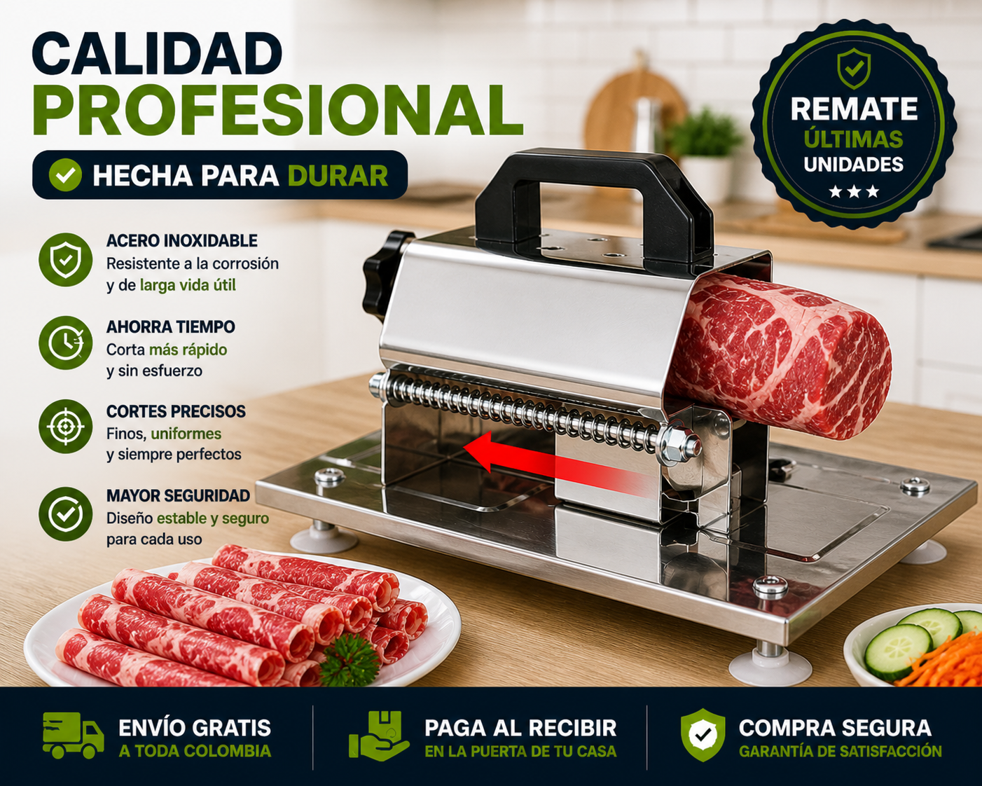 CortaFácil™ – Rebanadora Profesional en Casa
