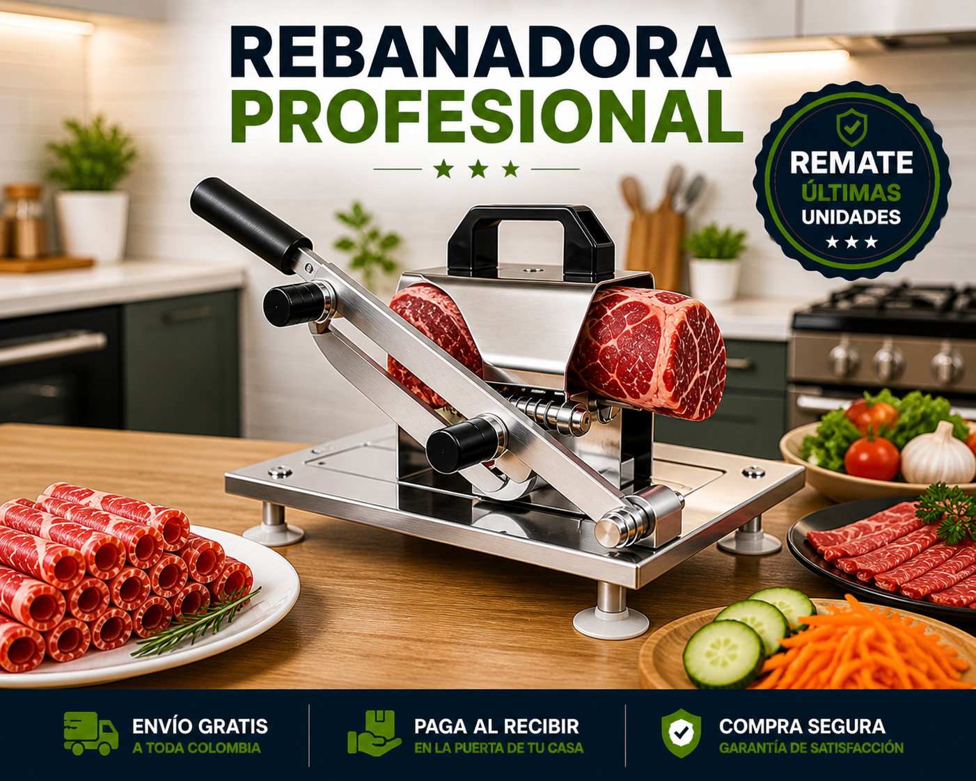 CortaFácil™ – Rebanadora Profesional en Casa