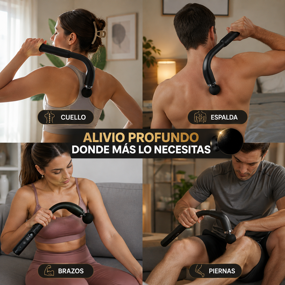 Masajeador 360°™ |Alivia la tensión muscular en minutos.