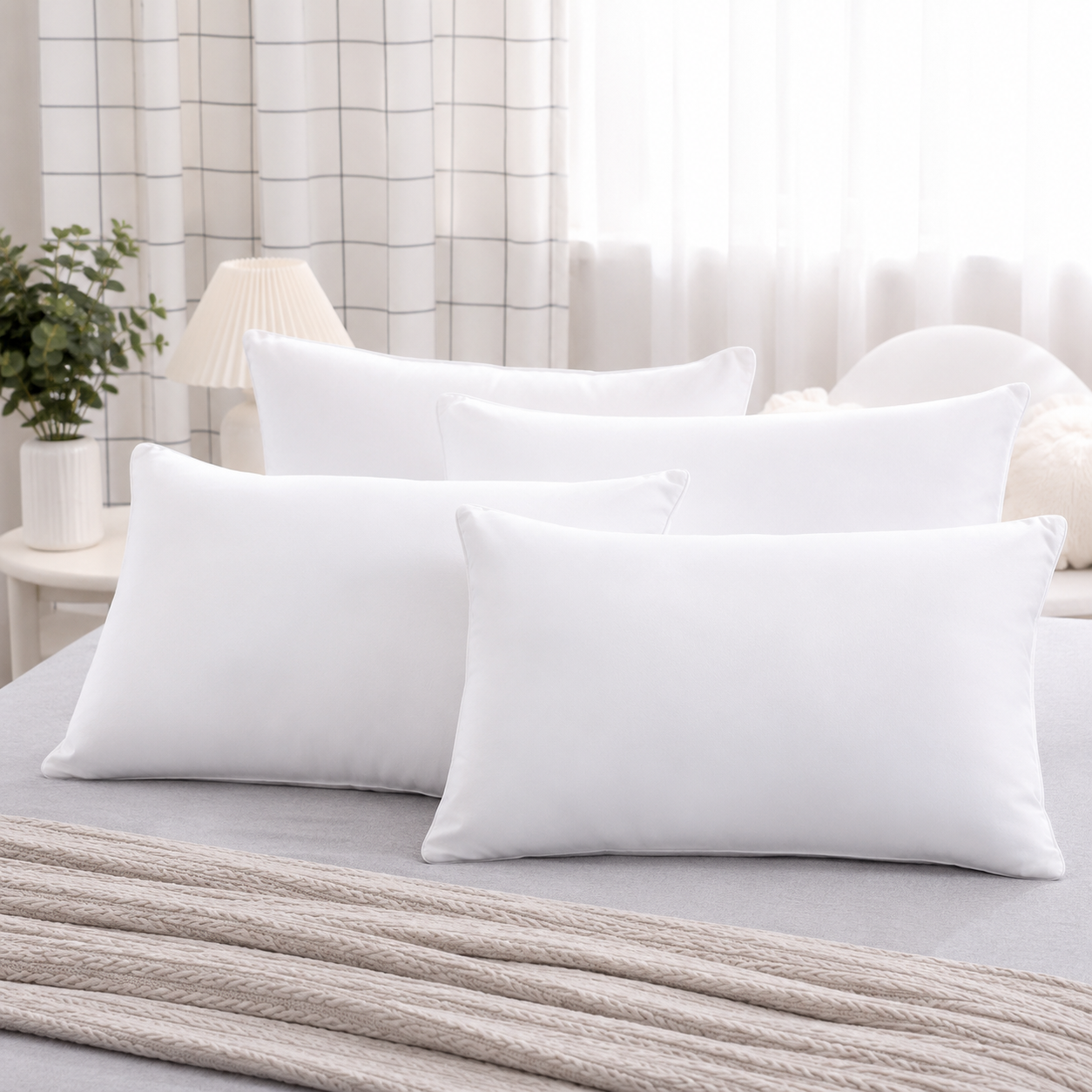 Almohadas Ultra Confort x4 |Combo Descanso Premium