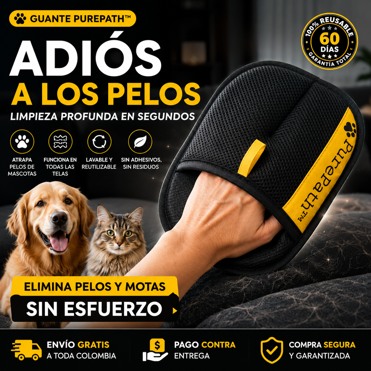 Guante PurePath™| Adiós pelos y motas al instante