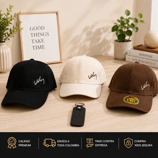 COMBO VÉLEZ PREMIUM | Incluye 3 Gorras Premium + Llavero GRATIS