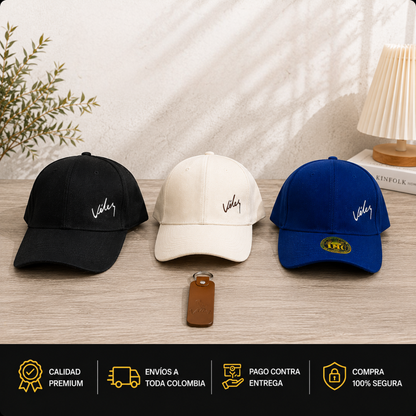 COMBO VÉLEZ PREMIUM | Incluye 3 Gorras Premium + Llavero GRATIS