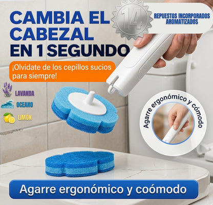 CleanFlash™ | Limpieza Profunda sin Esfuerzo + 14 Cabezales