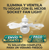 ¡NO MÁS CALOR!  Ventilador de Techo LED 2 en 1 con Control Remoto