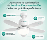 ¡NO MÁS CALOR!  Ventilador de Techo LED 2 en 1 con Control Remoto