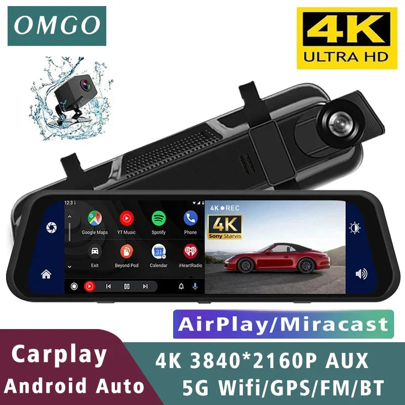 Espejo Retrovisor Doble Cámara Full HD