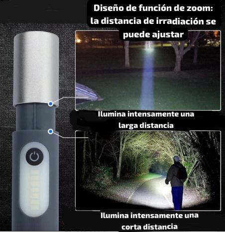 Linterna UltraLED Alta Potencia Recargable ¡OFERTA 2X1!