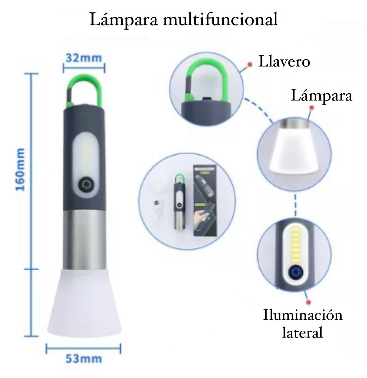 Linterna UltraLED Alta Potencia Recargable ¡OFERTA 2X1!