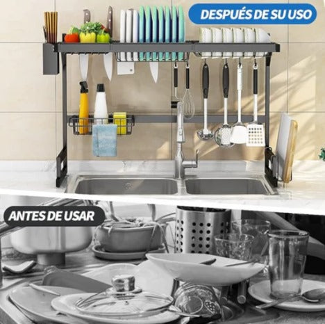 Organizador Escurridor de Platos Inoxidable