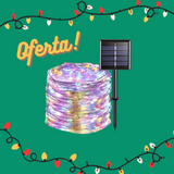 Luces Led Navideñas con Panel Solar