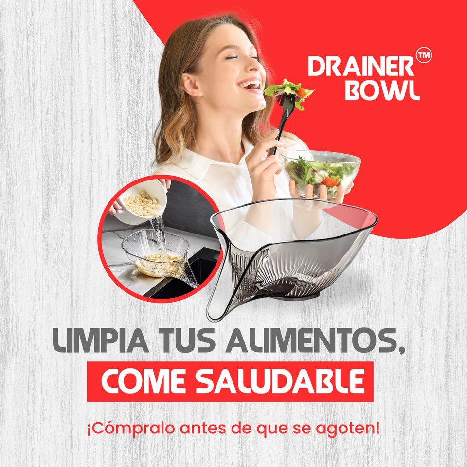 DRAINER BOWL- Escurridor de alimentos 🔥 HOT SALE 🔥