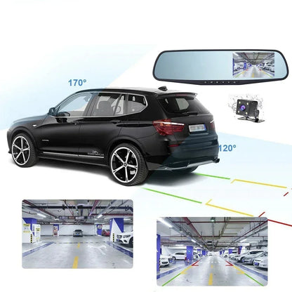 Espejo Retrovisor Doble Cámara Full HD