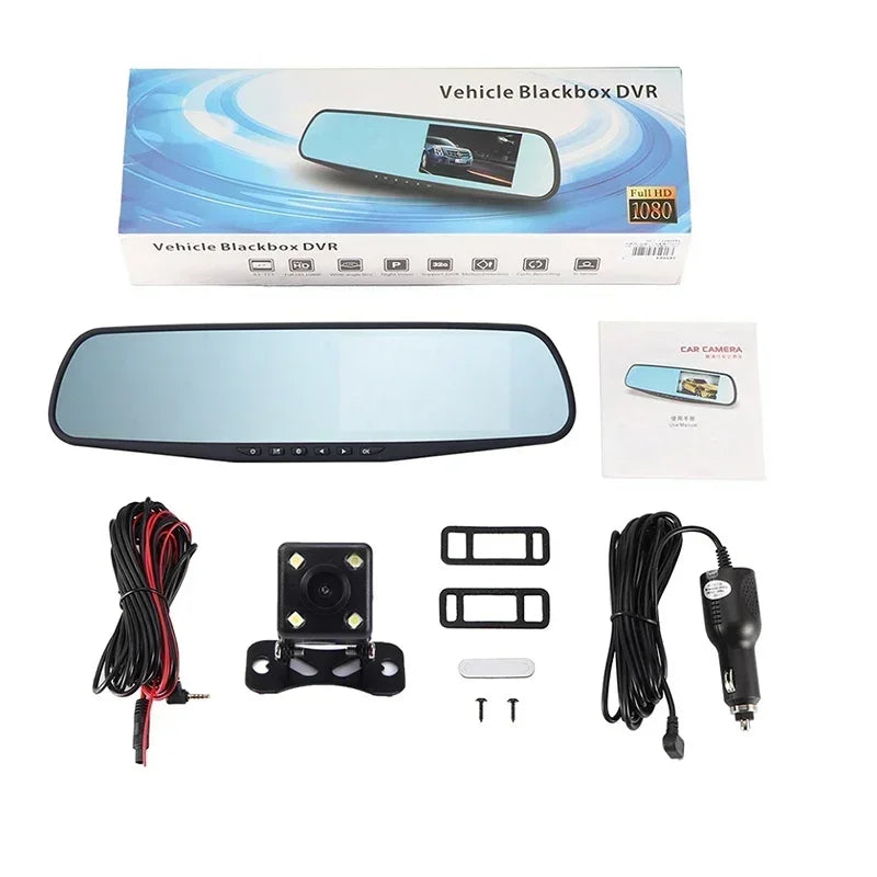 Espejo Retrovisor Doble Cámara Full HD