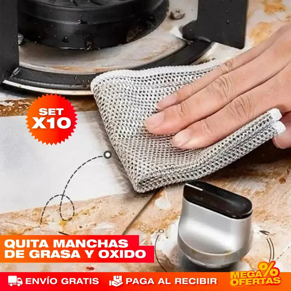 Paño Mágico con Acero Inoxidable — Pack x10