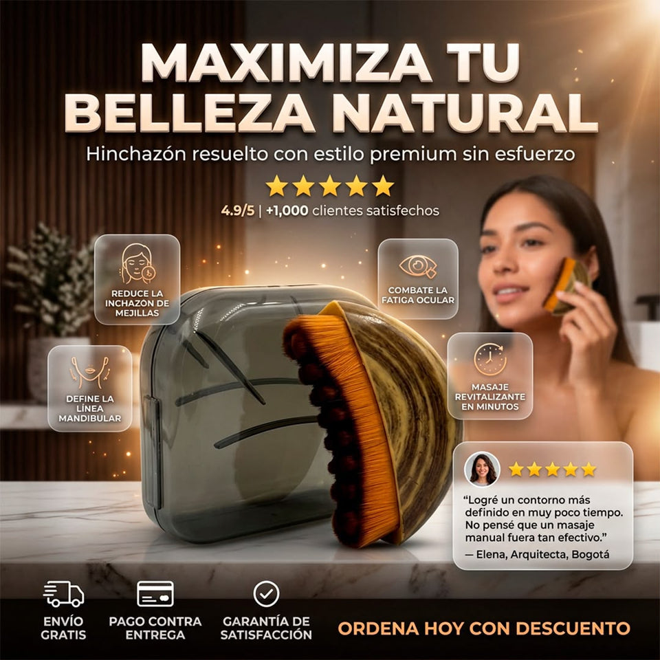 FaceLift™ Cepillo de Drenaje Linfático 2 en 1