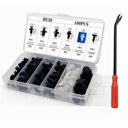 Kit de Clips para Carro y Moto 800 Piezas + Herramienta
