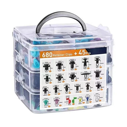 Kit de Clips para Carro y Moto 800 Piezas + Herramienta