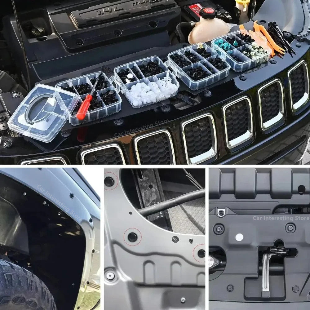 Kit de Clips para Carro y Moto 800 Piezas + Herramienta