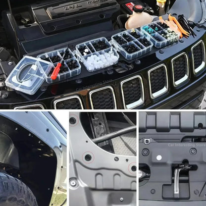 Kit de Clips para Carro y Moto 800 Piezas + Herramienta