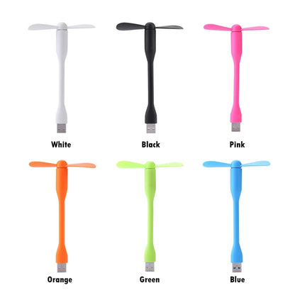 Mini Lampara Led + Ventilador Usb Flexible