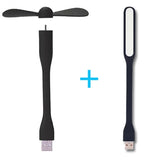 Mini Lampara Led + Ventilador Usb Flexible