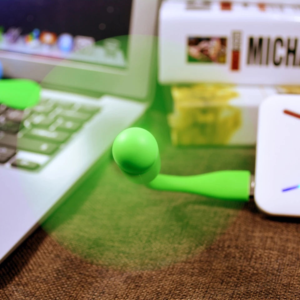 Mini Lampara Led + Ventilador Usb Flexible