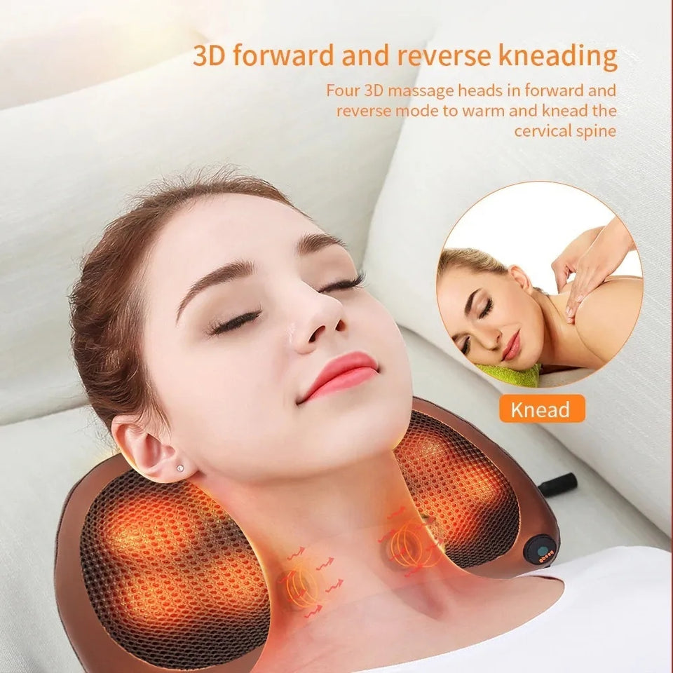 Almohada Masajeador Cuello Cervical Cojín Infrarrojo