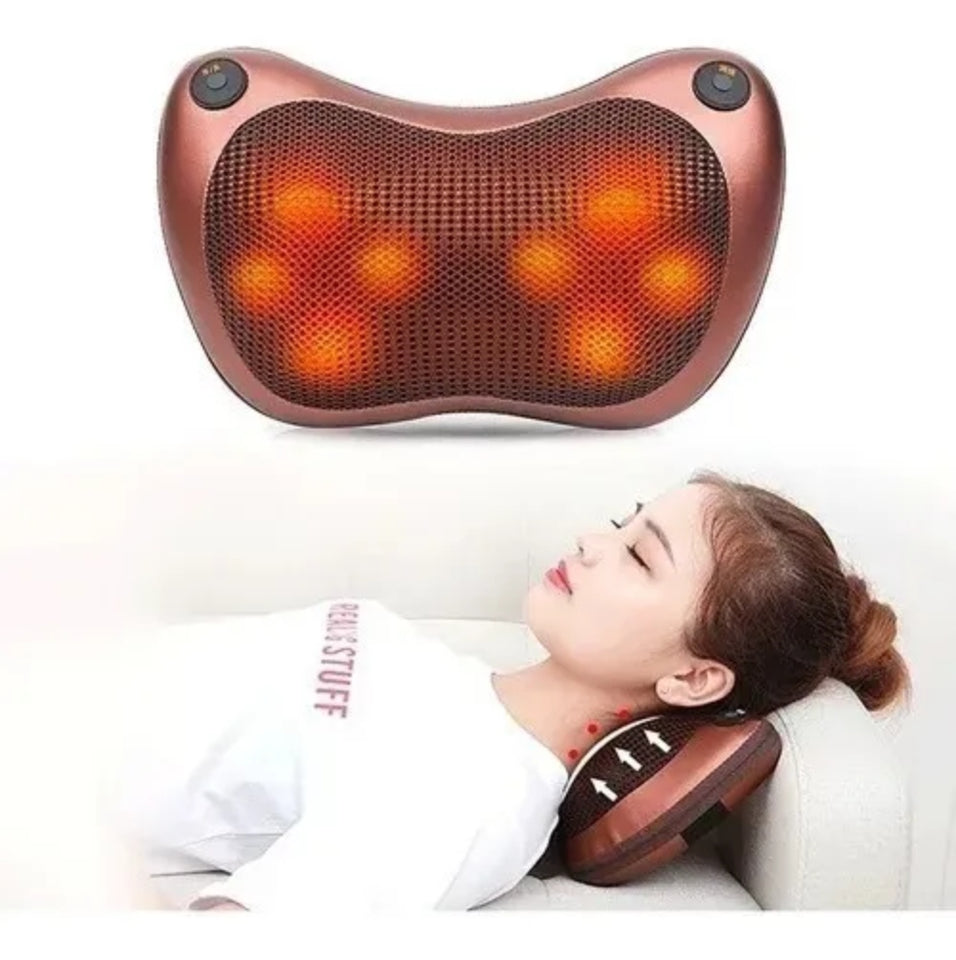 Almohada Masajeador Cuello Cervical Cojín Infrarrojo